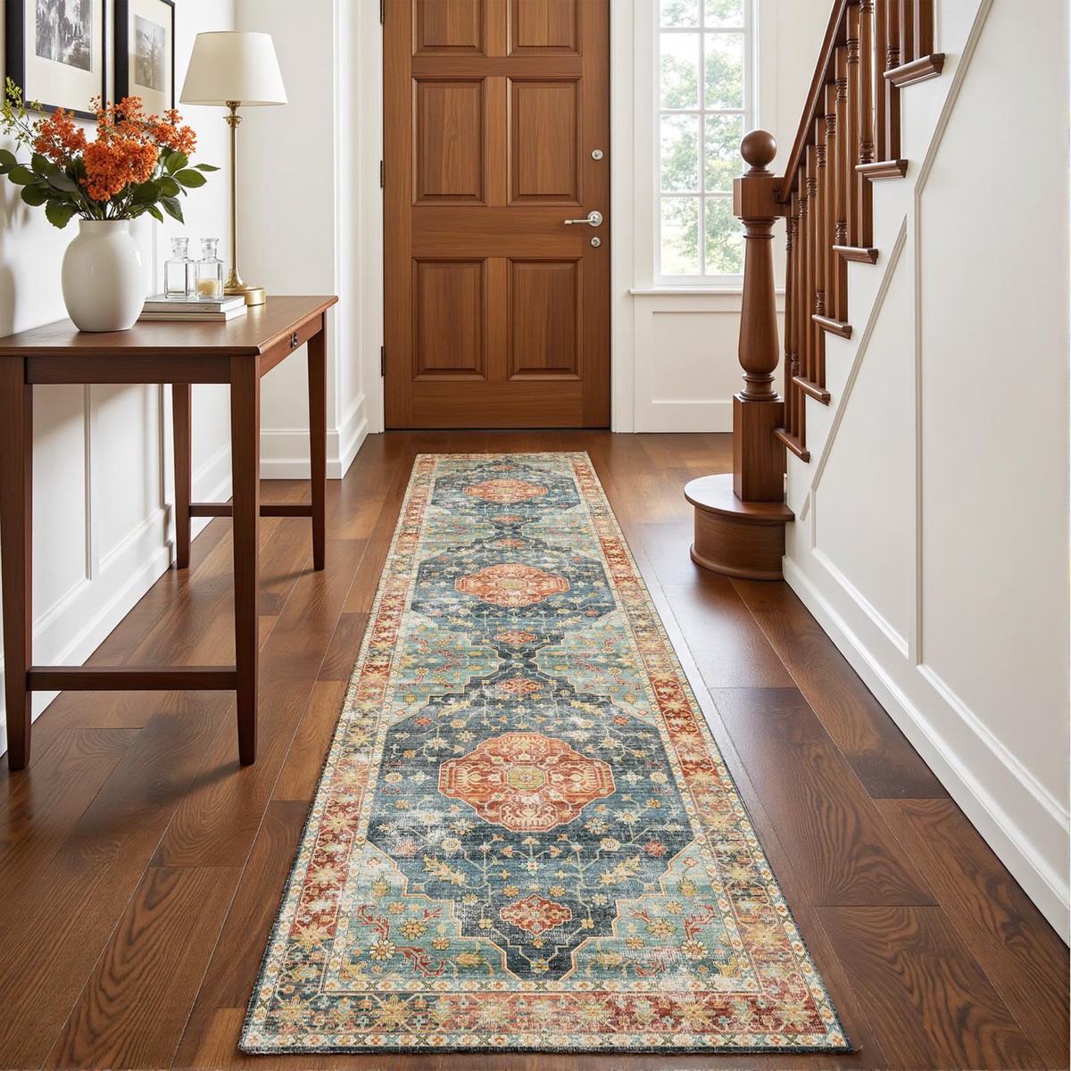 Avenza - Traditional Washable Long Runner Rug - 60x240cm