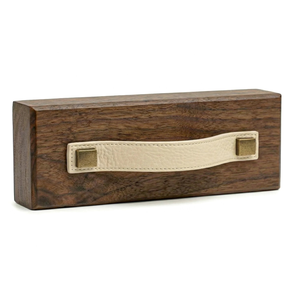 Leather Drawer Pulls and Strap Handles To Match
