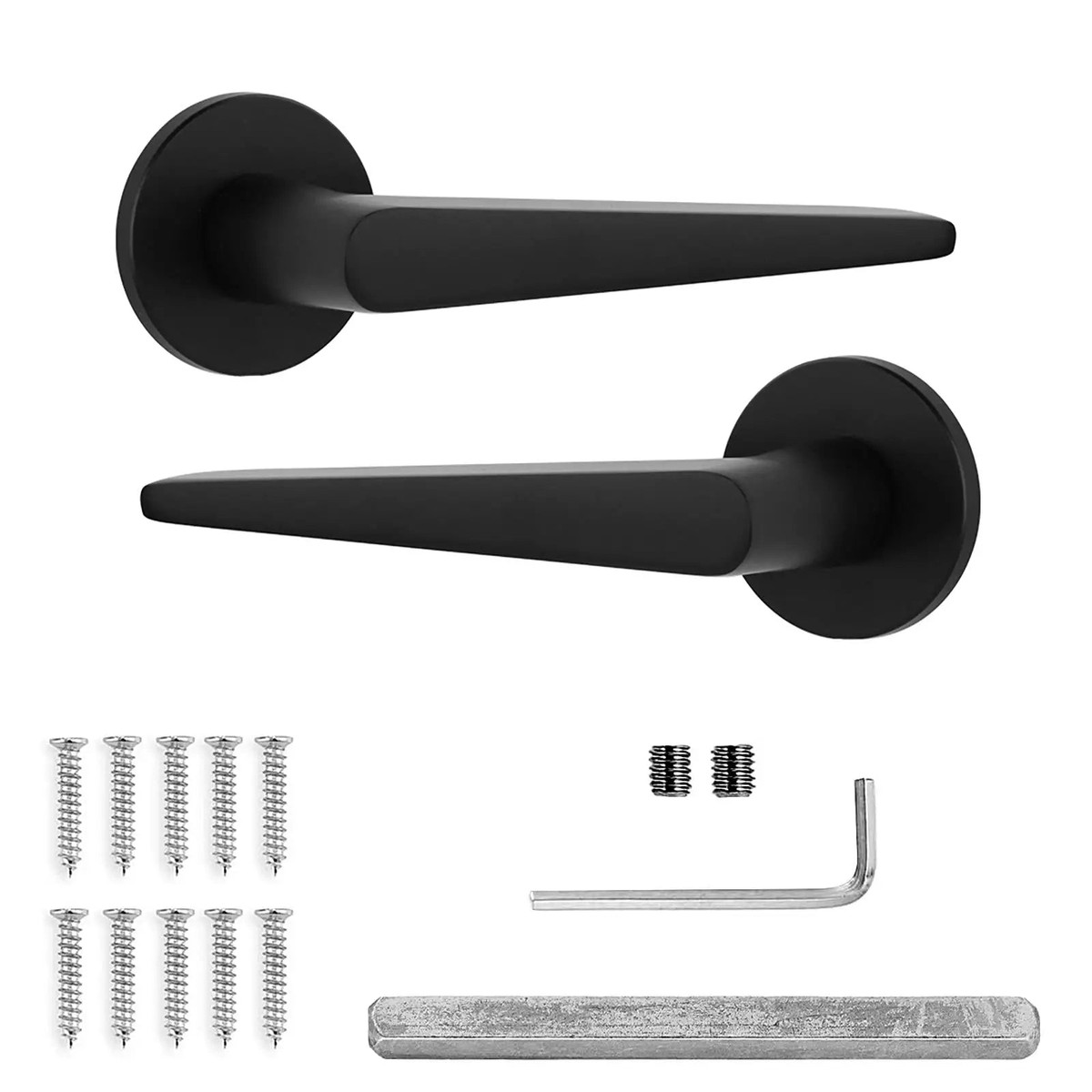 Terra Internal Door Handles - Matt Black