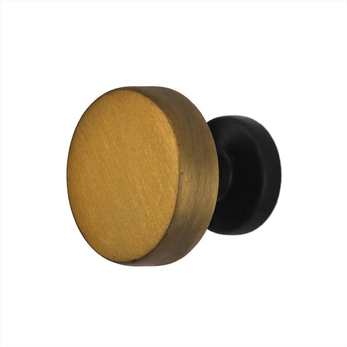 Carna - Solid Round Kitchen Cabinet Knob - Antique Brass