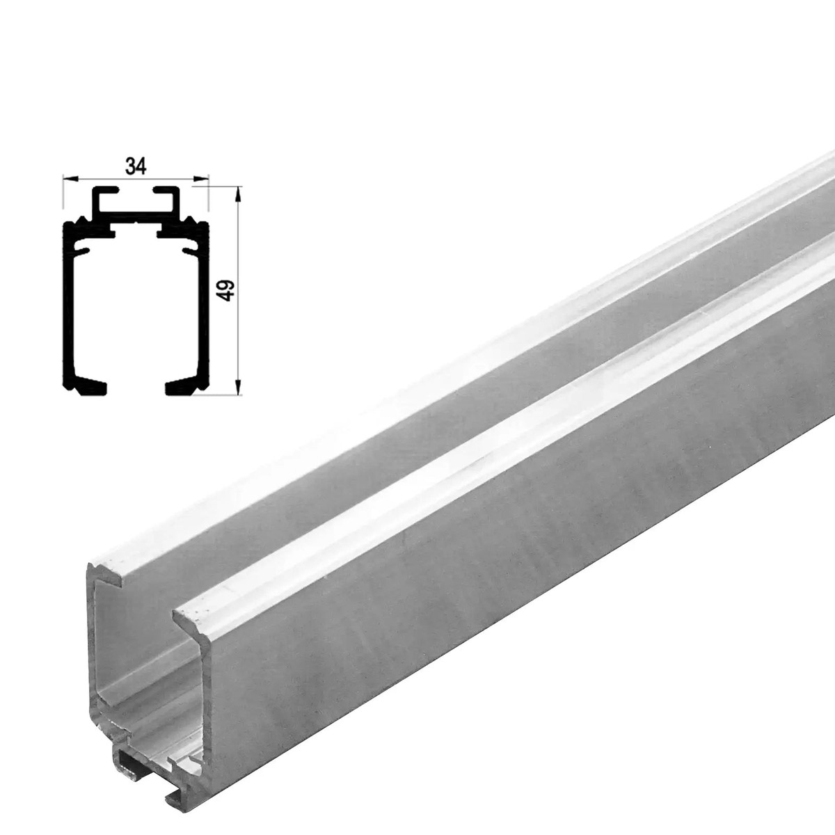 120Kg Per Door Capacity Aluminium Track Only