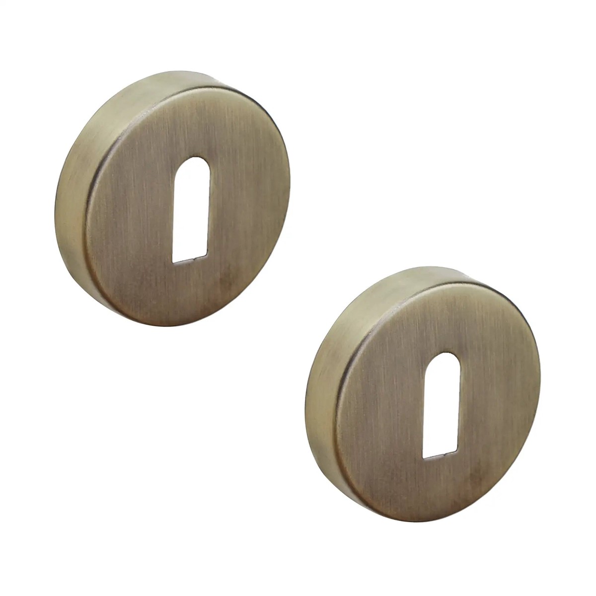 Keyhole Cover Escutcheon - Antique Brass