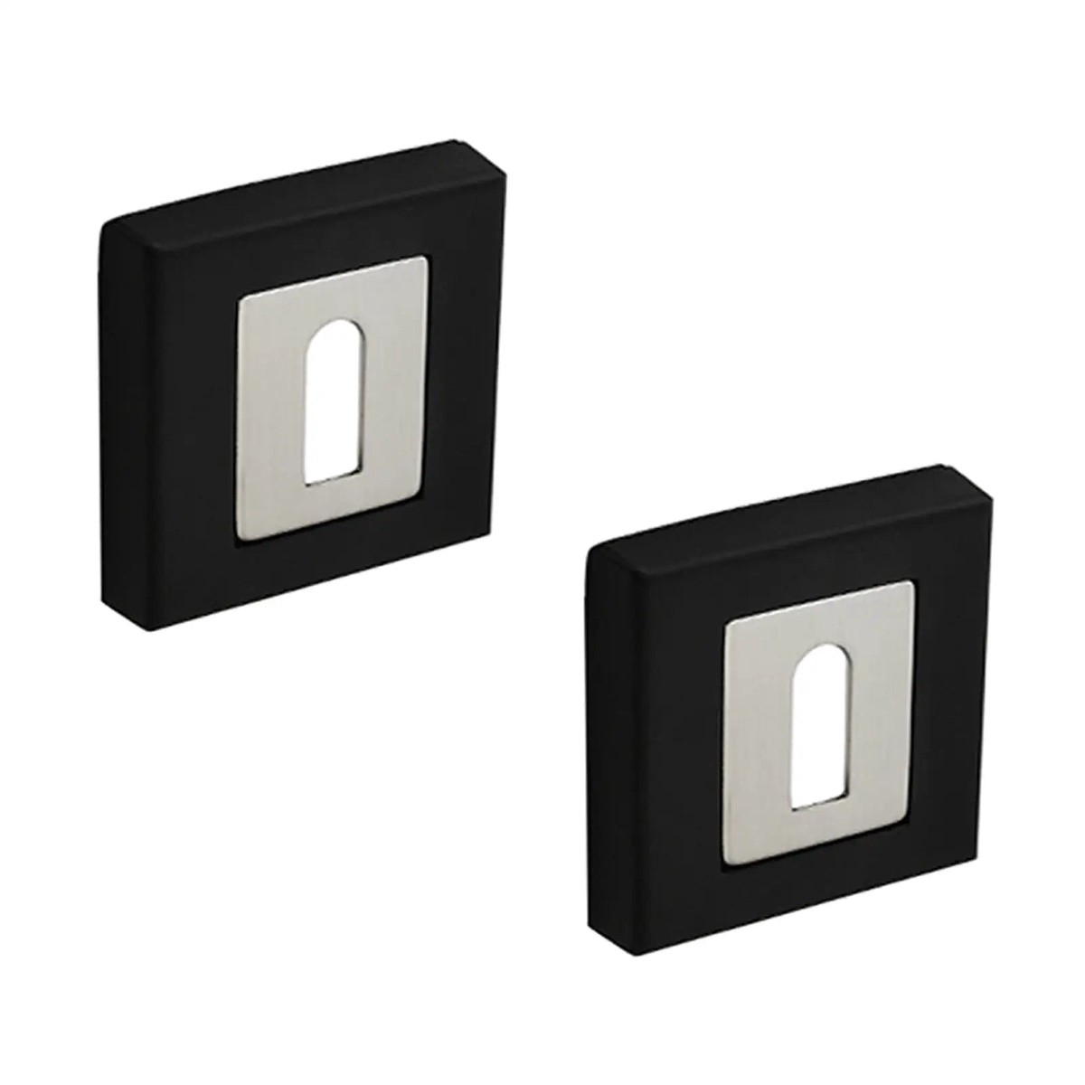Square Keyhole Cover Escutcheon - Duo Finish