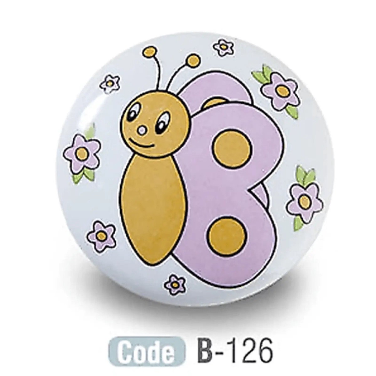 Butterfly Kids Ceramic Cabinet Knobs Porcelain