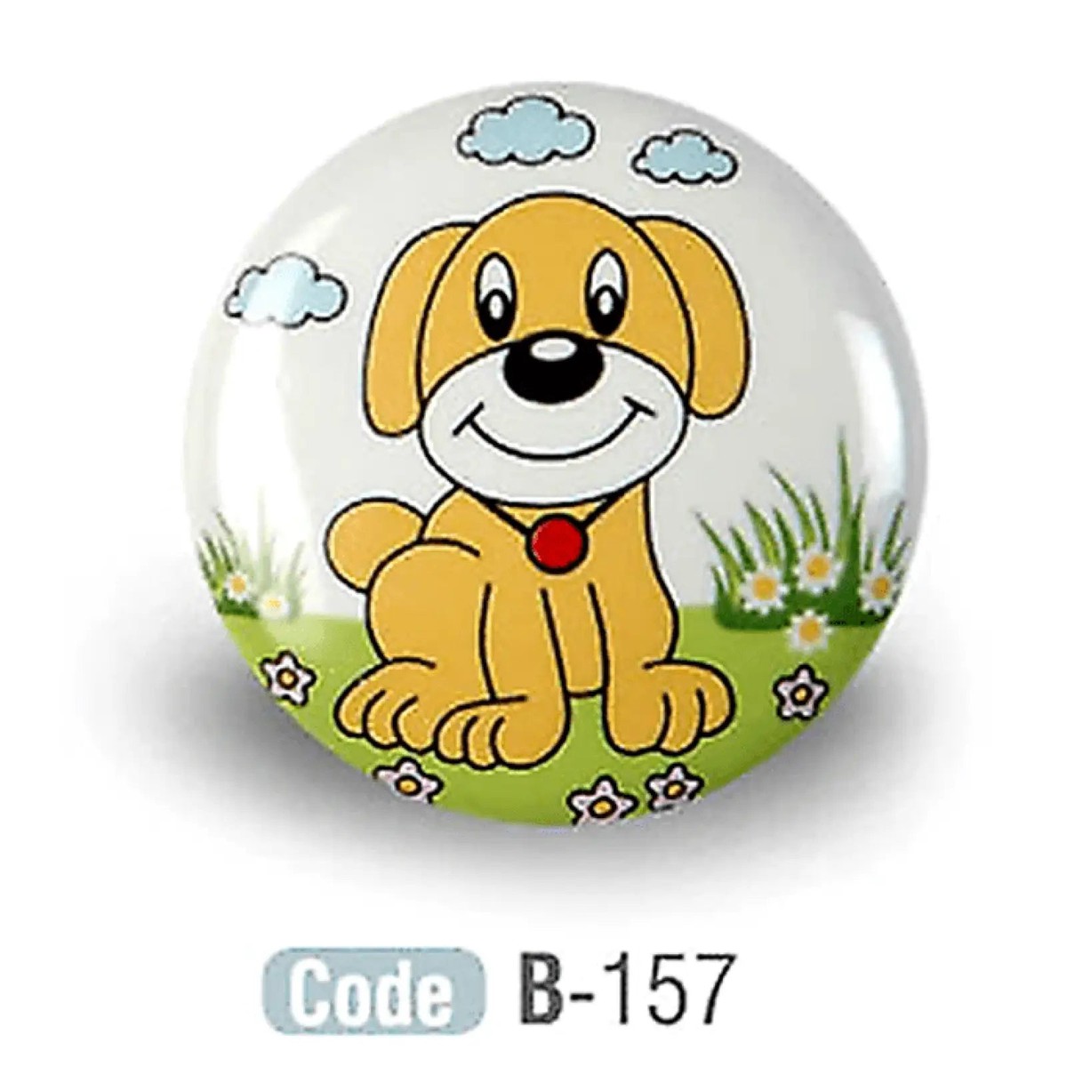 Kids Puppy Ceramic Cabinet Knobs Porcelain