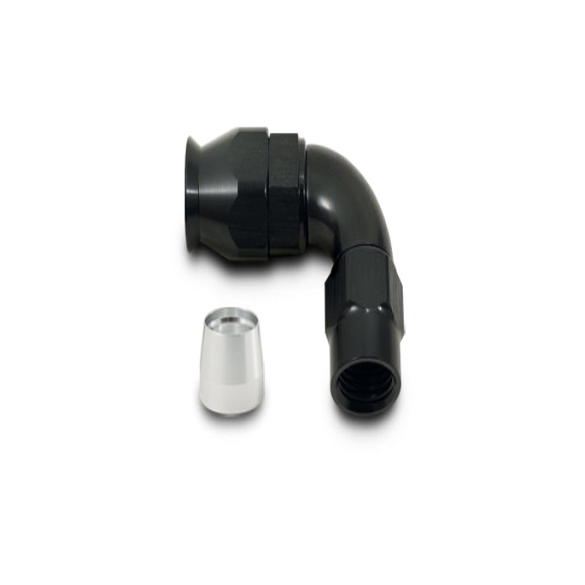 Vibrant 90 Degree High Flow Hose End Fitting for PTFE Lined Hose -16AN