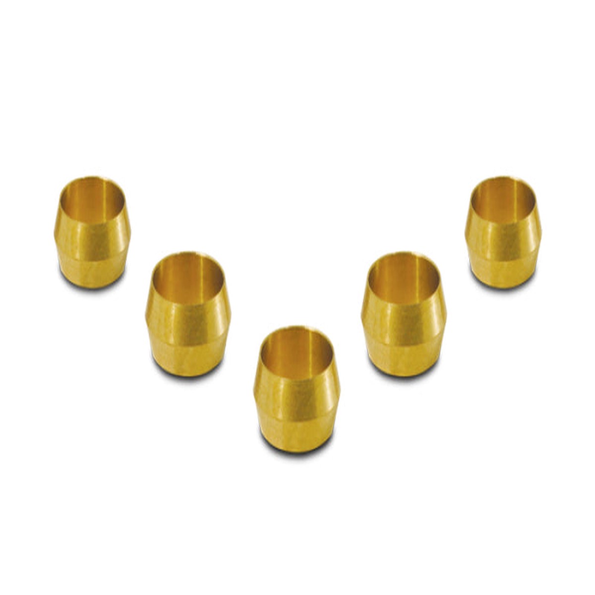 Vibrant 1/4in Brass Olive Inserts - 5pk