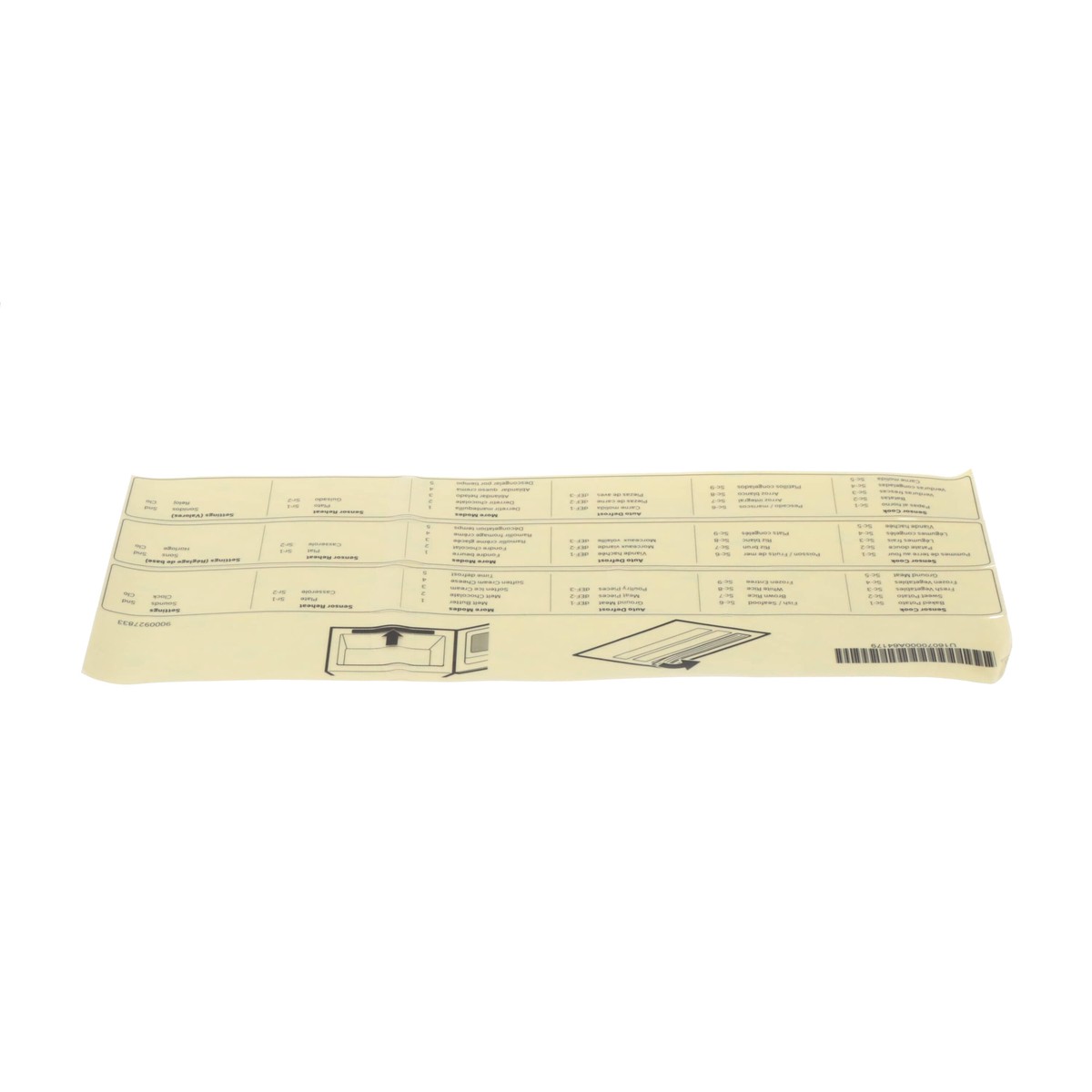 Bosch HMV8053U/01 Microwave Hood Sticker