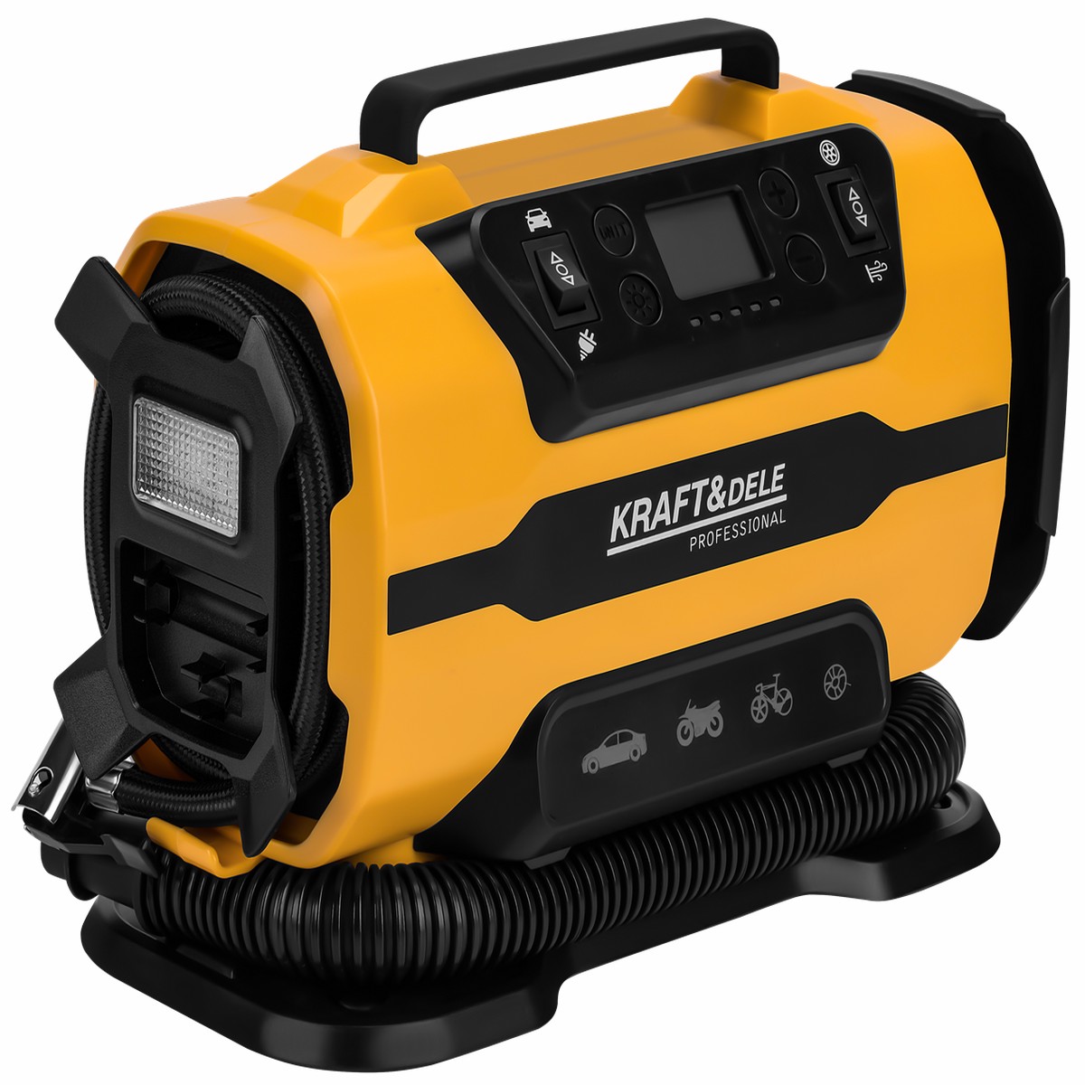 KRAFT&DELE autokompressor LED-taskulambiga 12 V / 230 V KD3441 (D24)