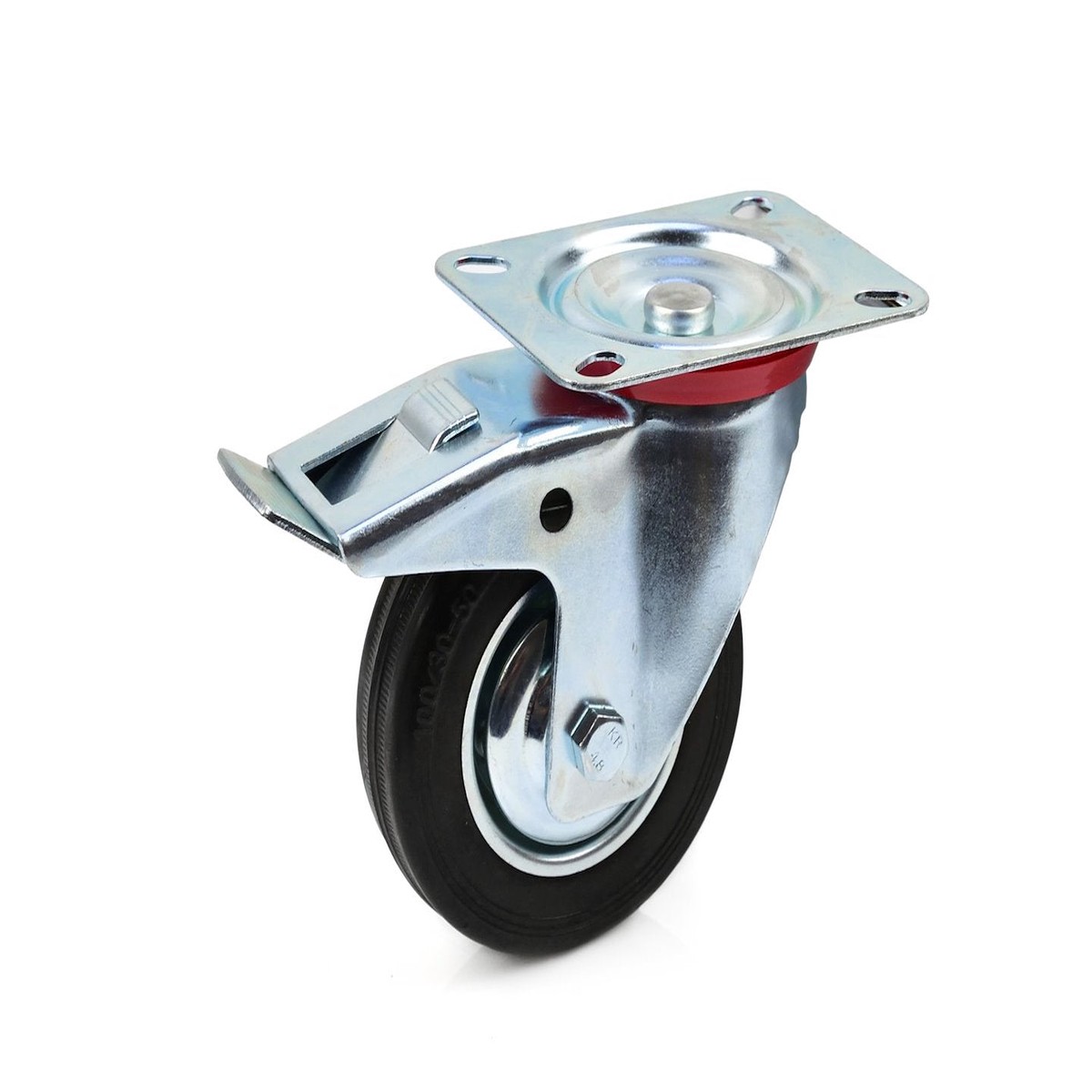 Prlev plaadi ja piduriga ratas, 100 mm