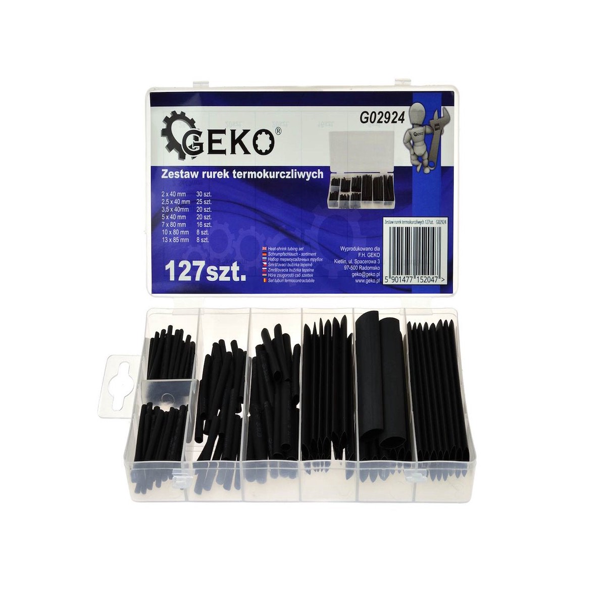 Mitmesuguste termokahanevate torude komplekt, Black 127 tk