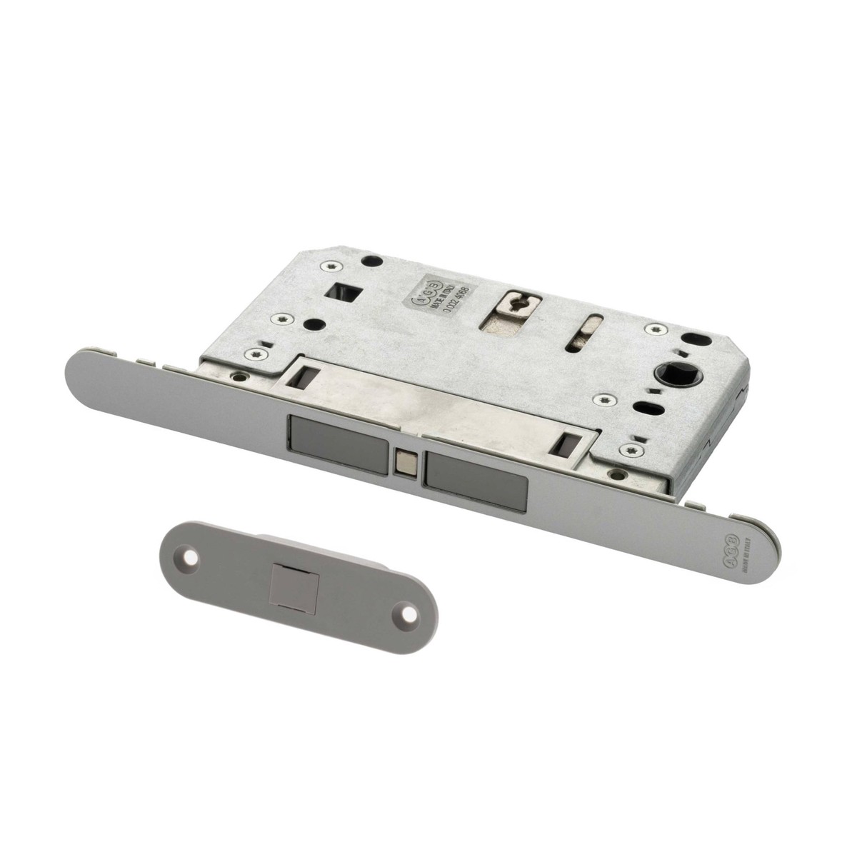 AGB Touch Magnetic Door Catch Bathroom Lock - Satin Chrome
