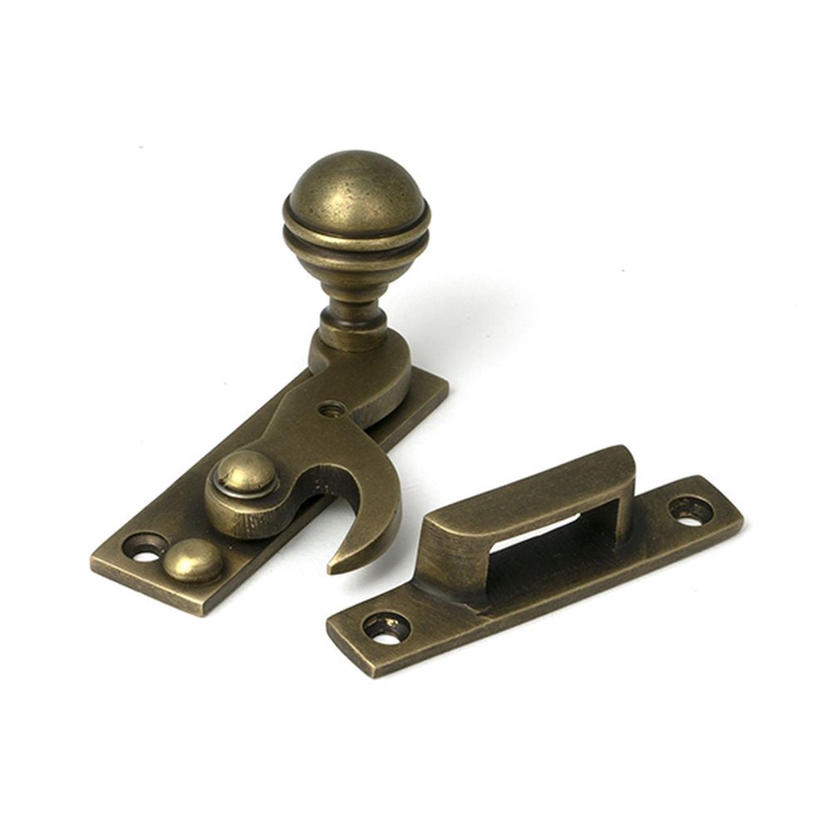 From The Anvil - Burnished Brass Prestbury Sash Hook Fastener