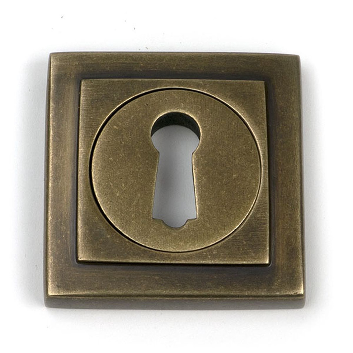 From The Anvil - Burnished Brass Round Escutcheon (Square)