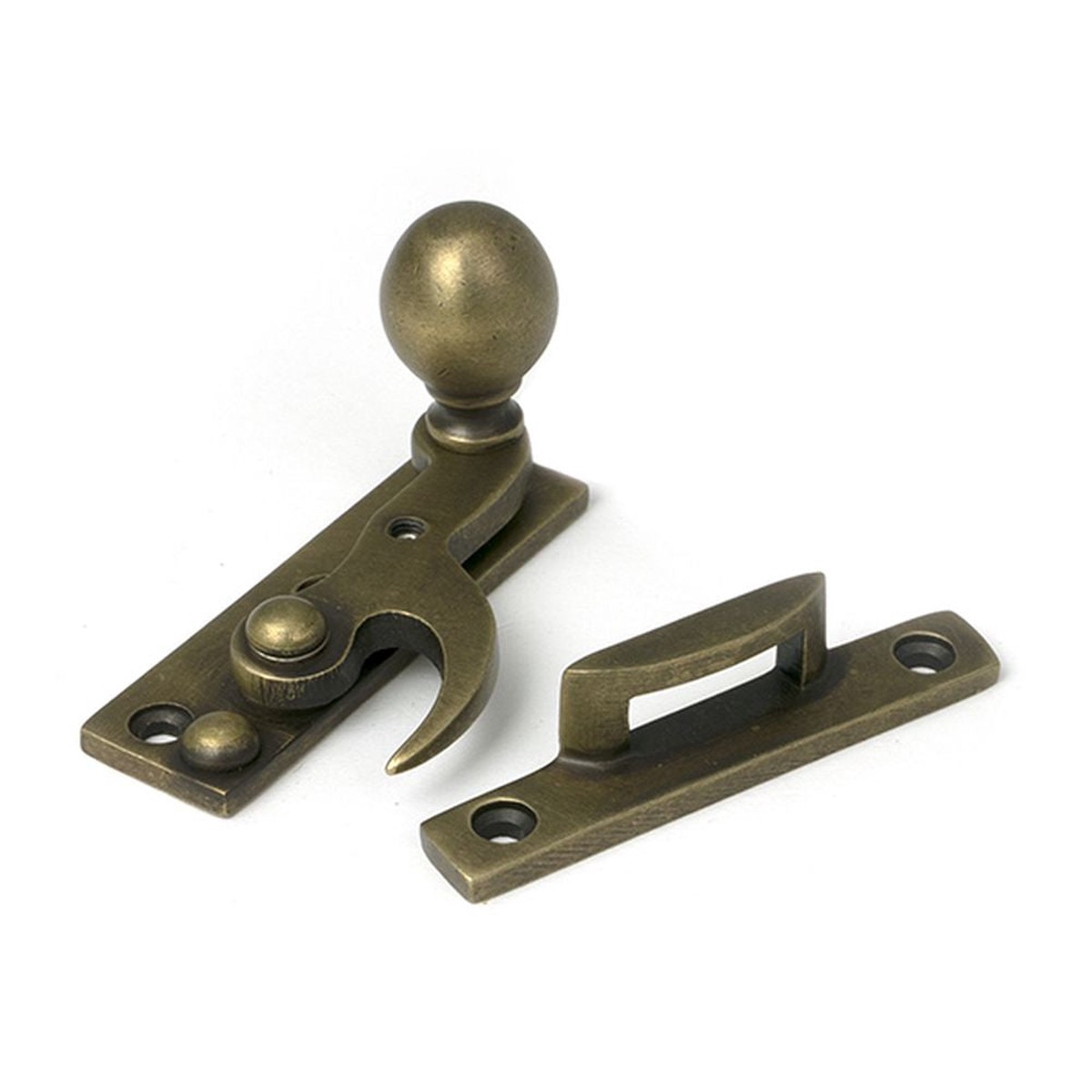 From The Anvil - Burnished Brass Sash Hook Fastener