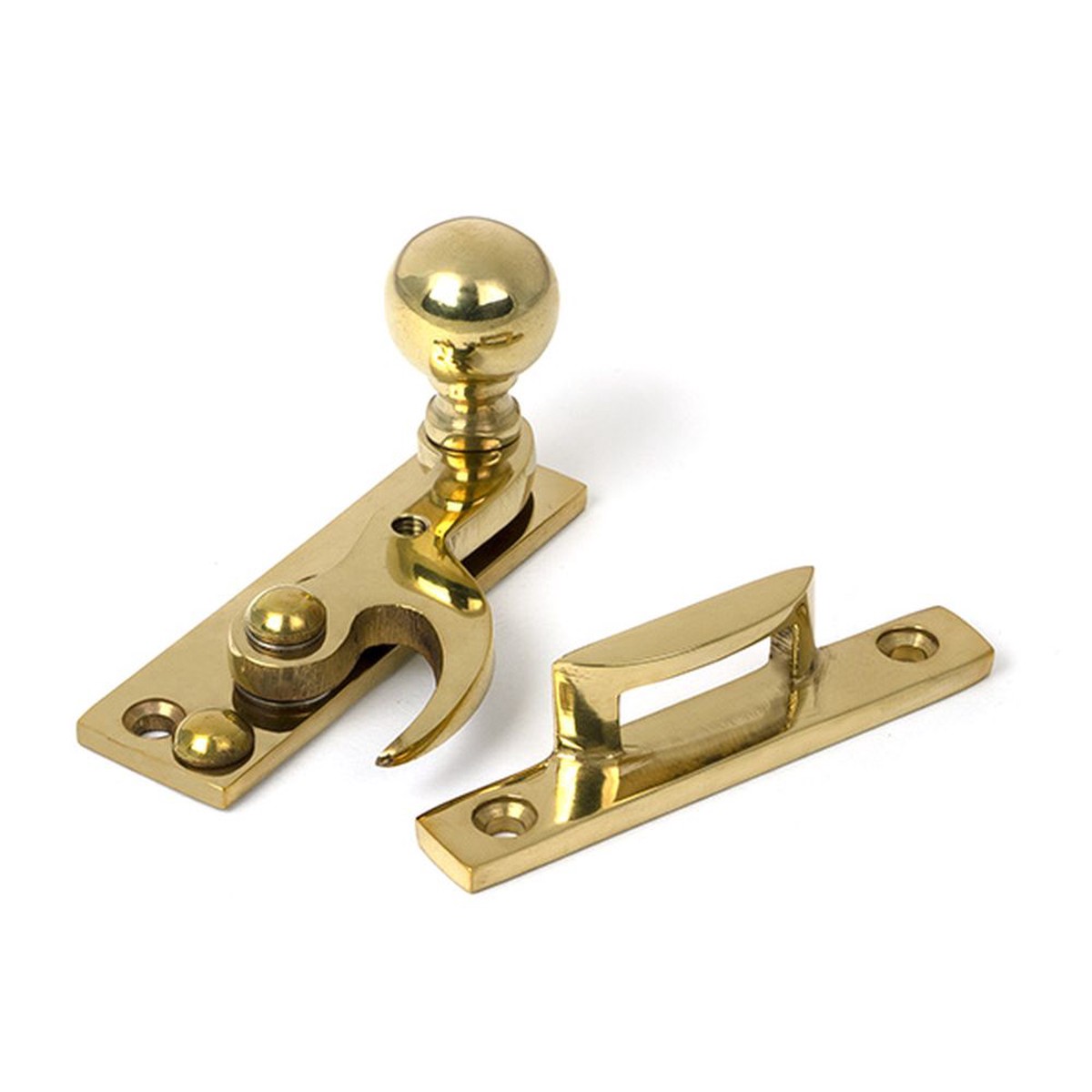 From The Anvil - Polished Brass Sash Hook Fastener