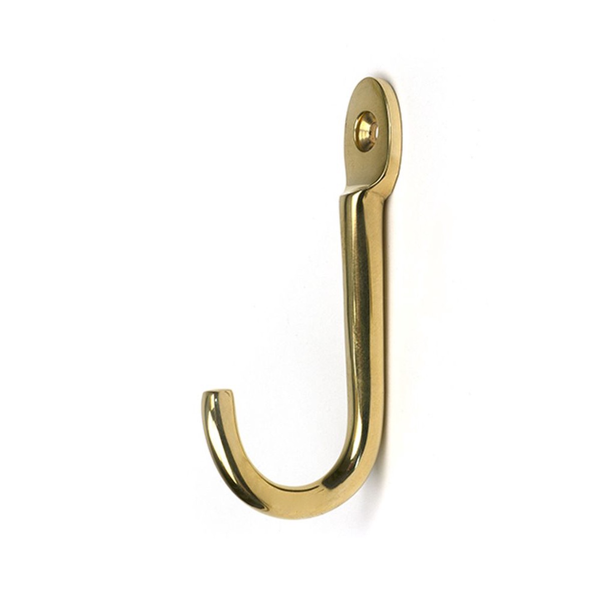 From The Anvil - Polished Brass Traditional Coat Hook