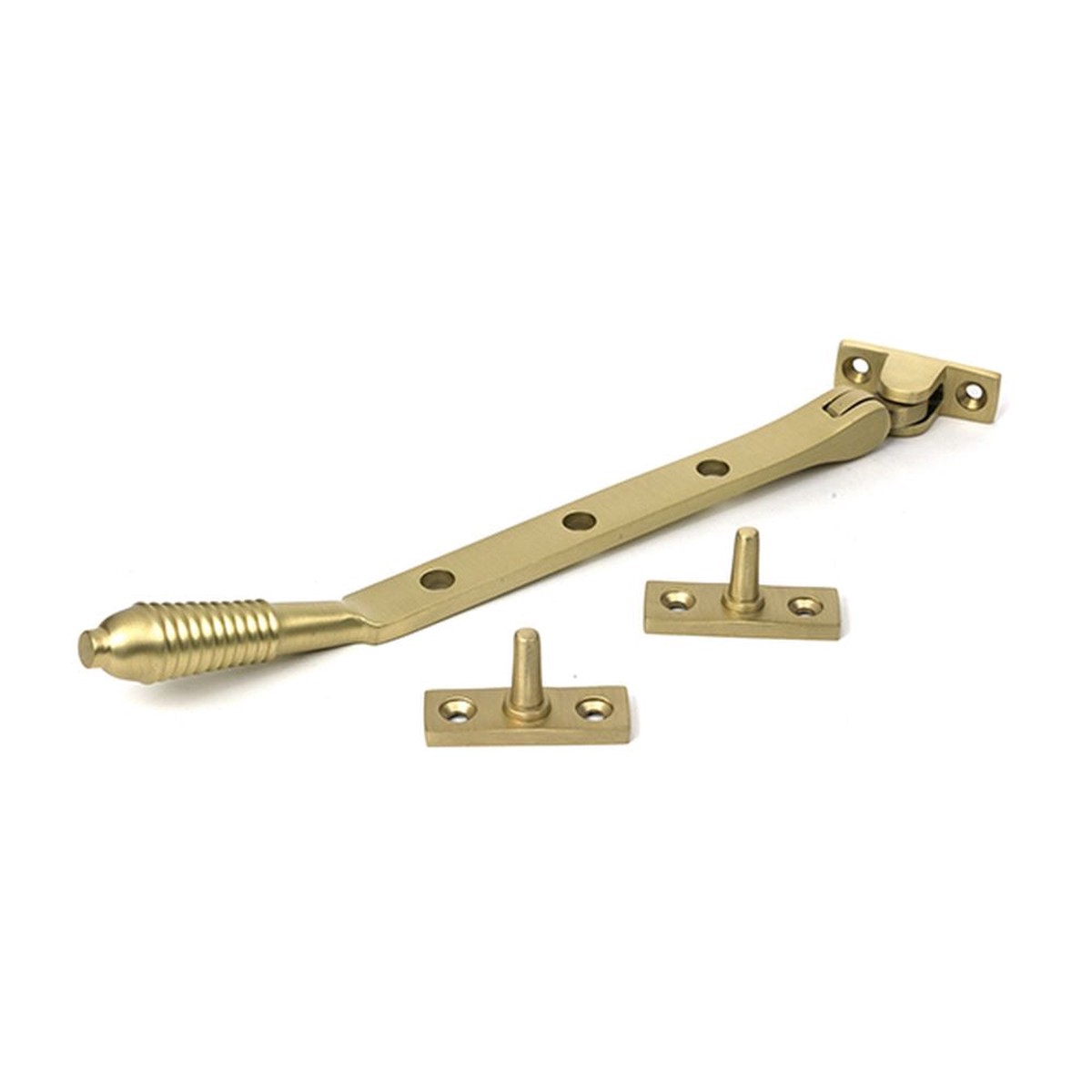 From The Anvil - Satin Brass 8" Reeded Stay