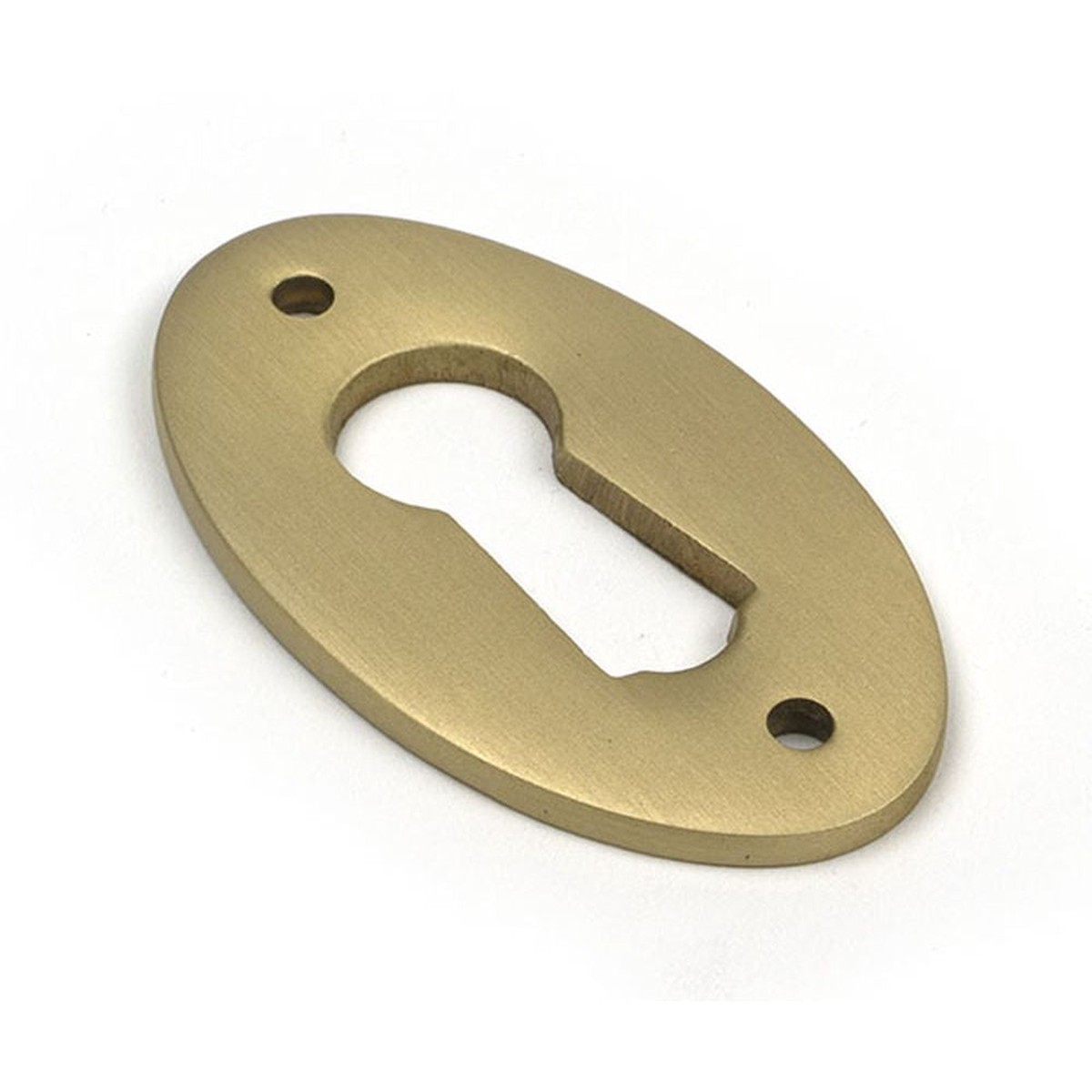 From The Anvil - Satin Brass Oval Escutcheon