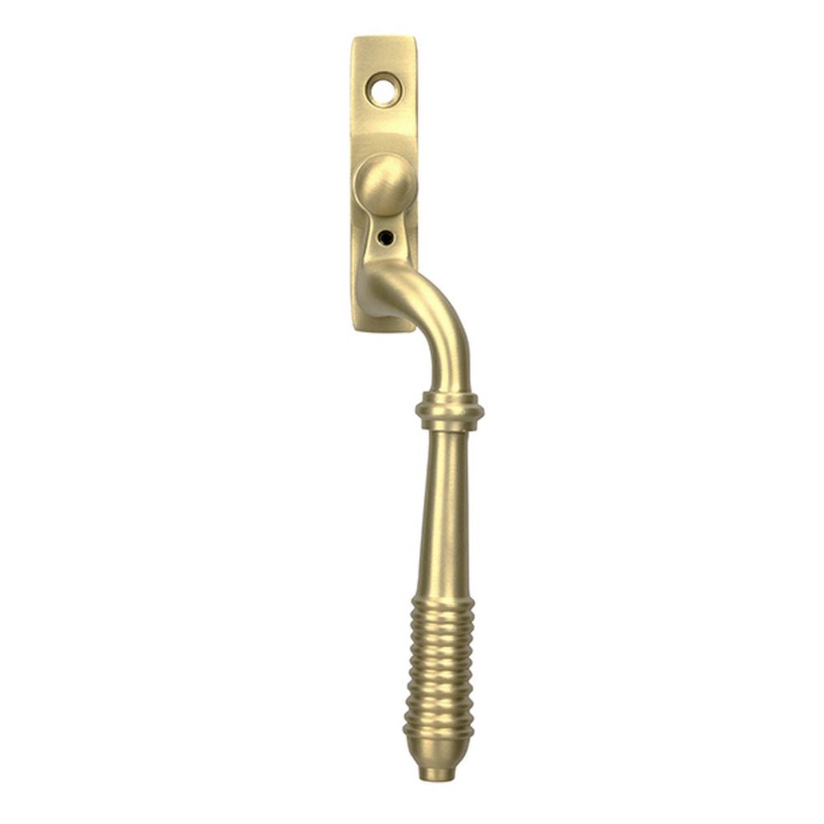 From The Anvil - Satin Brass Reeded Espag - RH