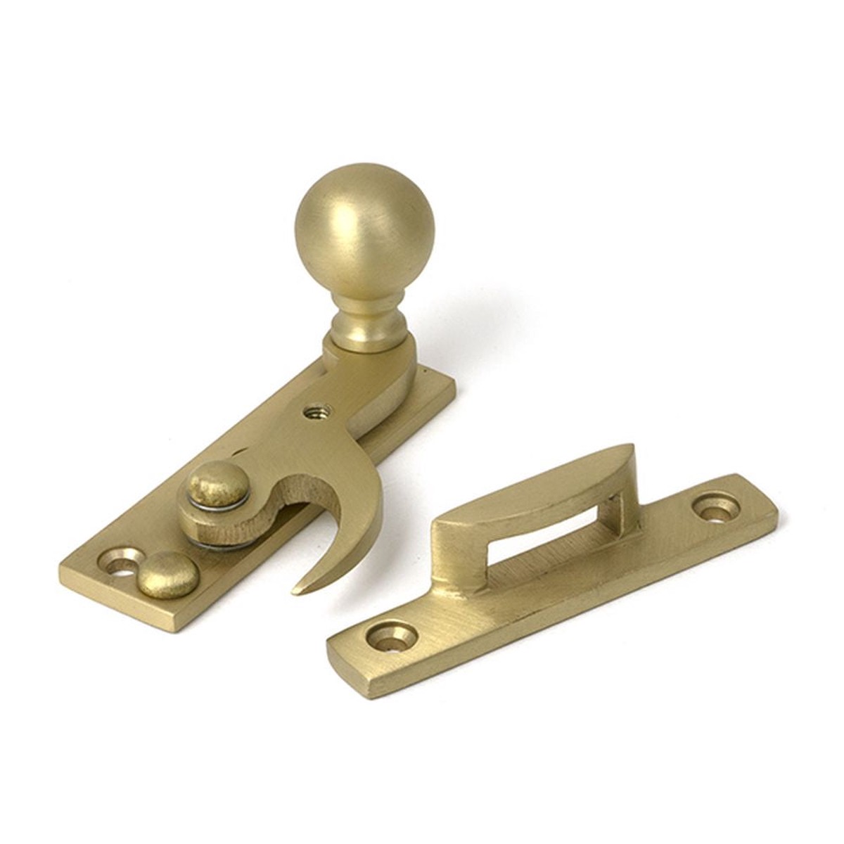 From The Anvil - Satin Brass Sash Hook Fastener