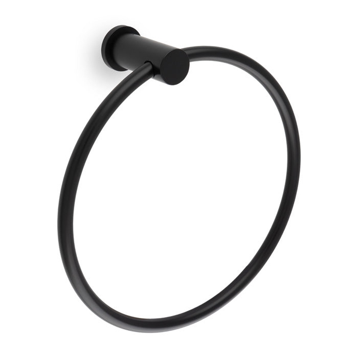 Alexander & Wilks - Brunel Plain Towel Ring-Black