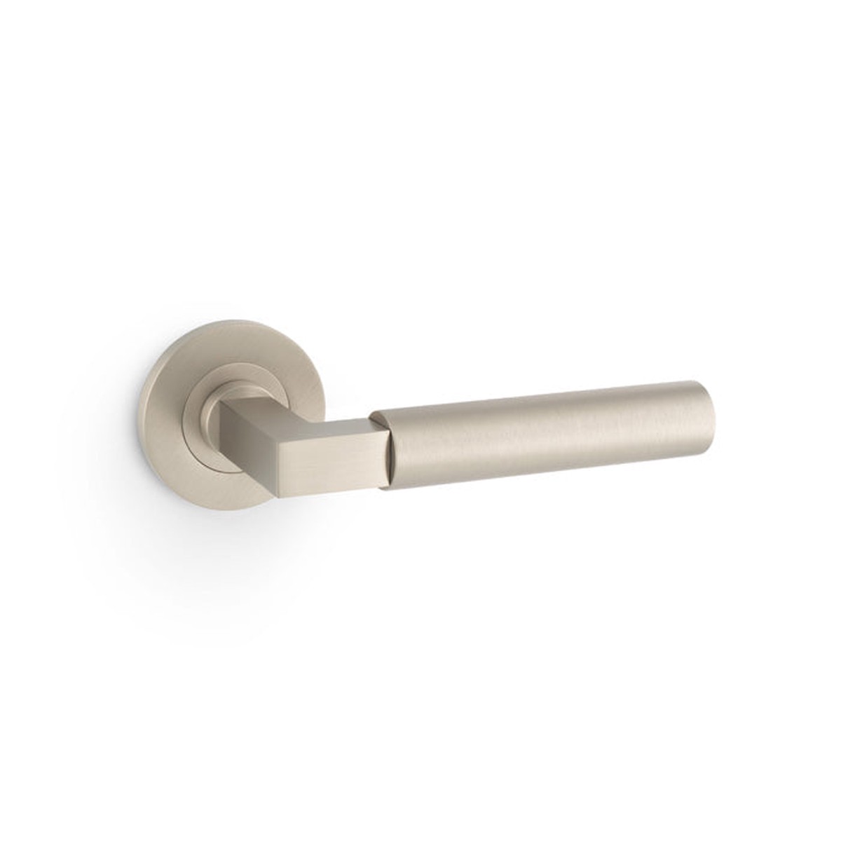 Alexander & Wilks - Hurricane Lever Plain On 50X6mm Rose Satin Nickel