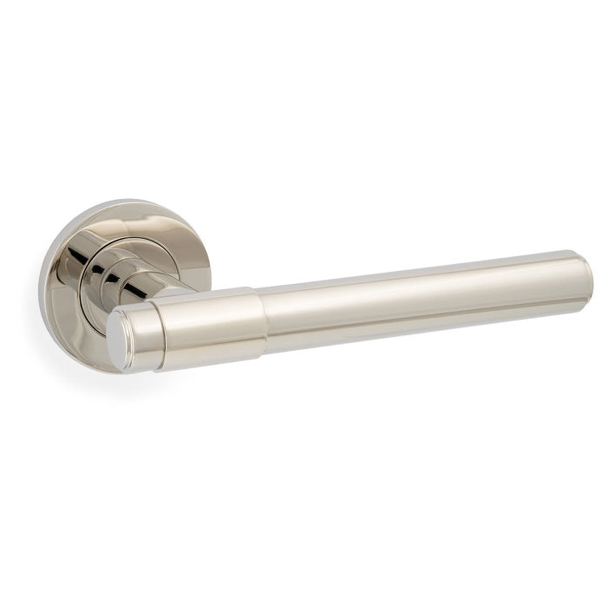 Alexander & Wilks - Kingston Plain Lever on Round Rose-Polished Nickel PVD