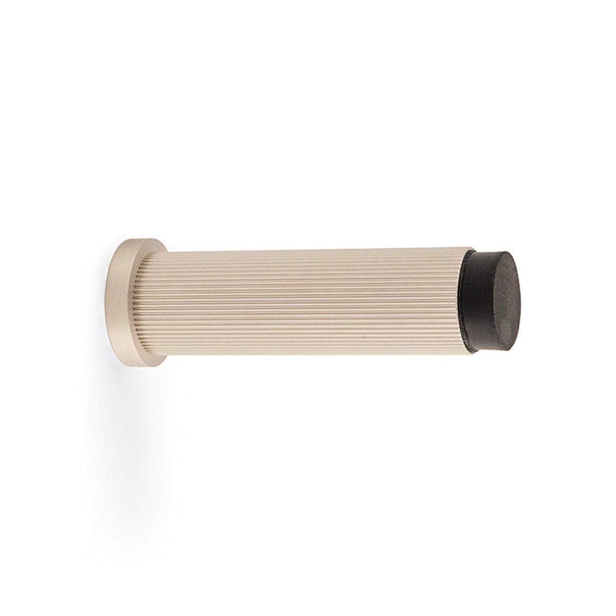Alexander & Wilks - Projection Cyl. Door stop Reeded 75X20mm Satin Nickel
