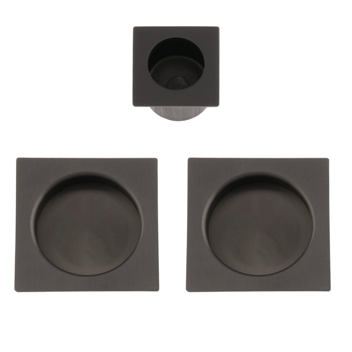 Alexander & Wilks - Sliding Door Pull Kit Square Dark Bronze Pvd
