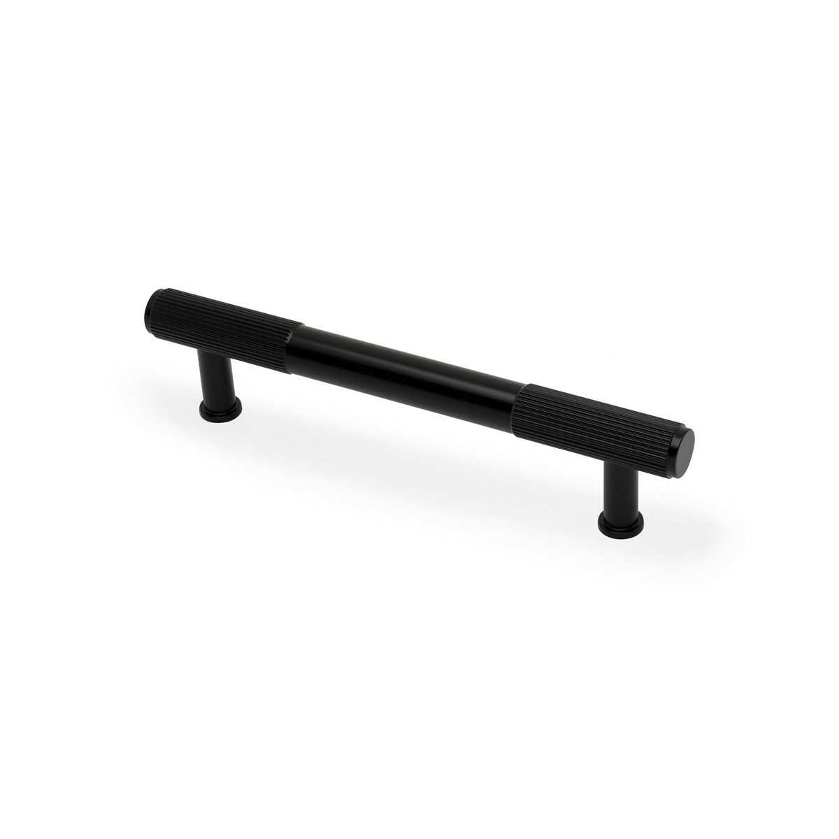 Alexander & Wilks - Washington Reeded End Cabinet Pull-Black-128mm
