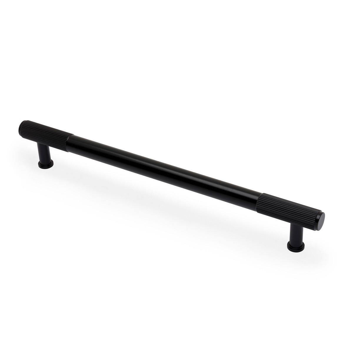 Alexander & Wilks - Washington Reeded End Cabinet Pull-Black-224mm