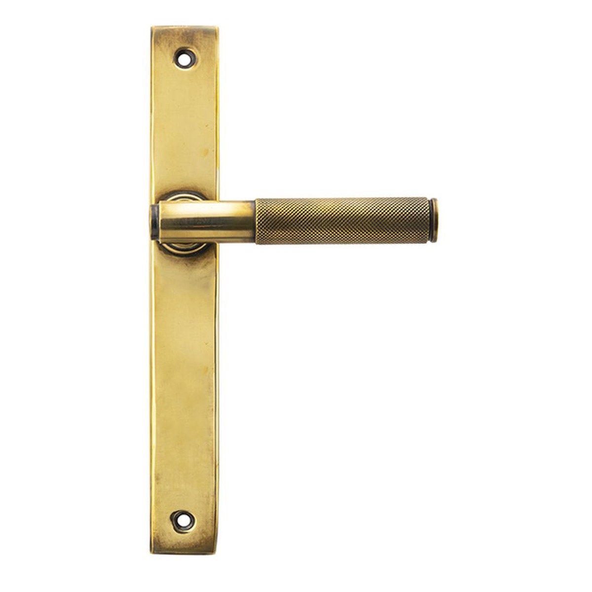 From The Anvil - Aged Brass Brompton Slimline Lever Espag. Latch Set