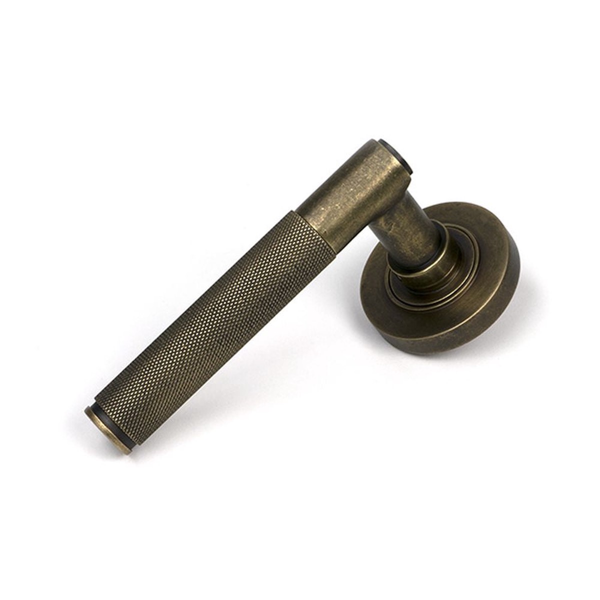 From The Anvil - Burnished Brass Brompton Lever on Rose Set (Plain)