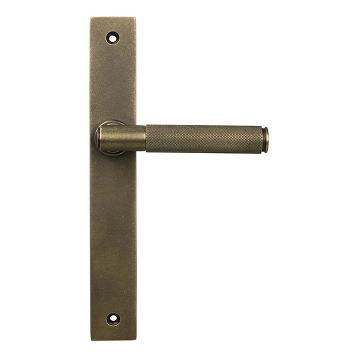 From The Anvil - Burnished Brass Brompton Slimline Lever Espag. Latch Set