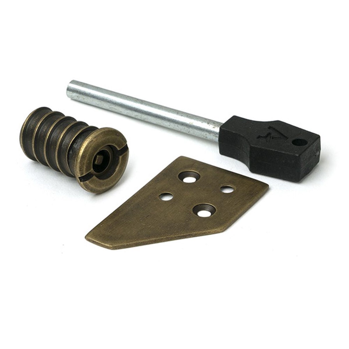 From The Anvil - Burnished Brass Key-Flush Sash Stop