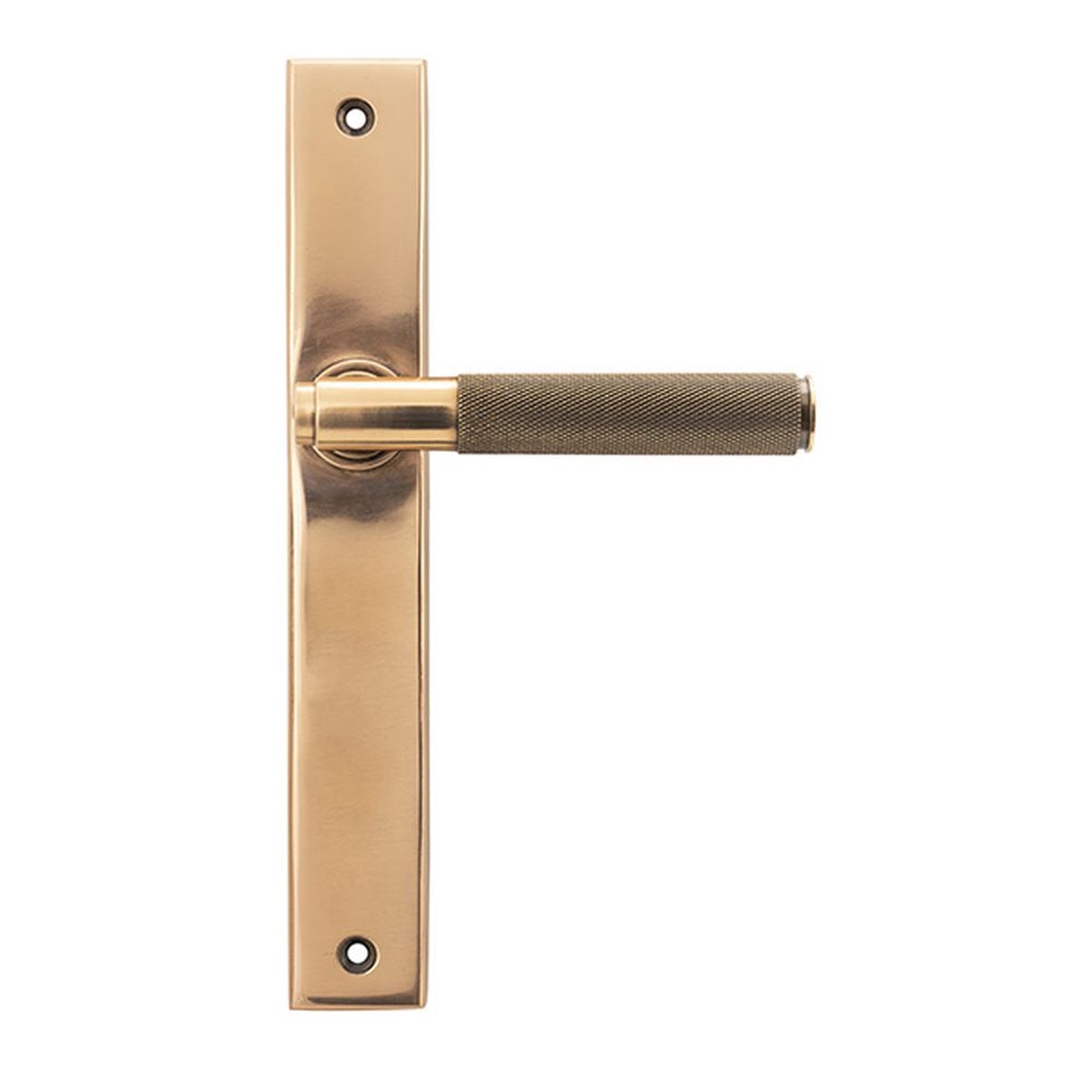 From The Anvil - Polished Bronze Brompton Slimline Lever Espag. Latch Set