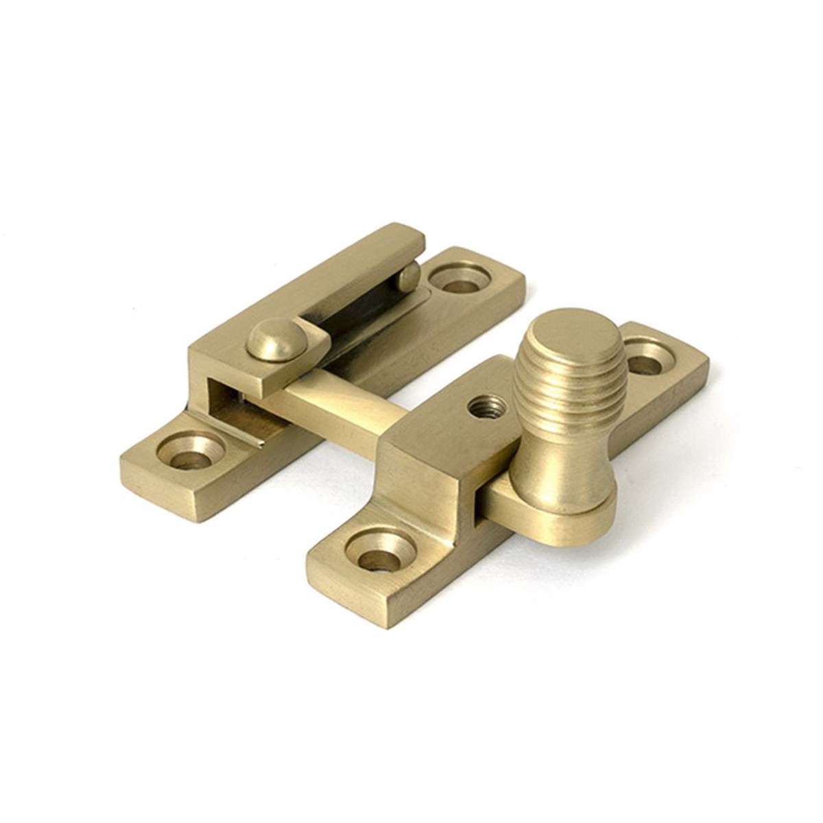 From The Anvil - Satin Brass Beehive Quadrant Fastener - Narrow