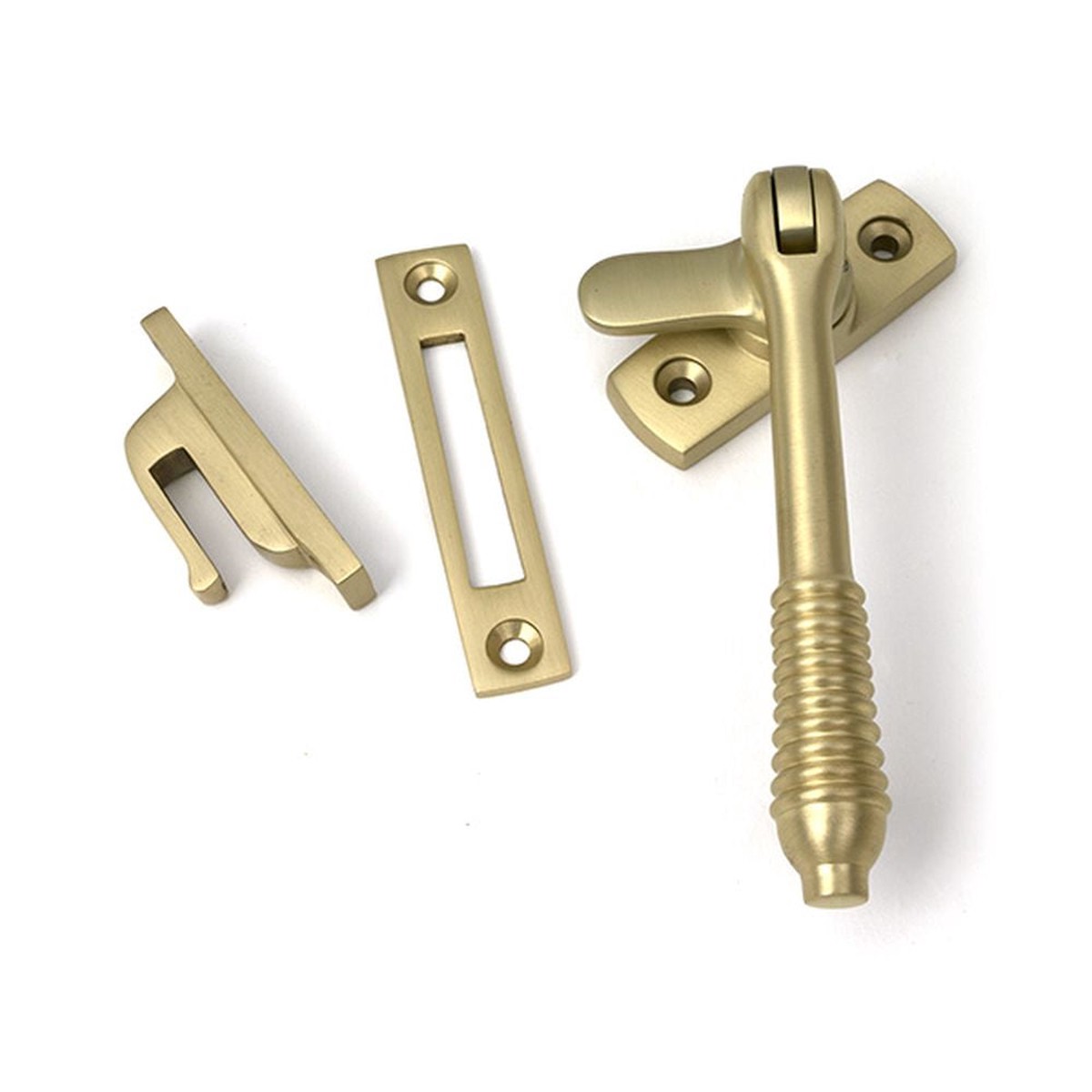 From The Anvil - Satin Brass Locking Reeded Fastener