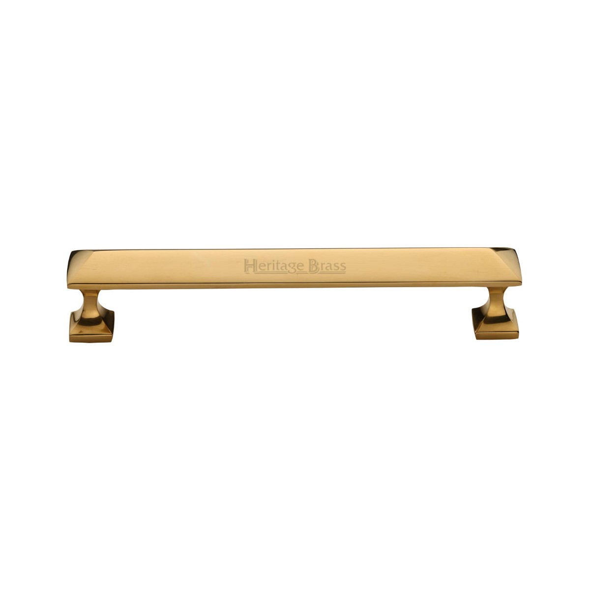 Heritage Brass Cabinet Pull Pyramid Design 152mm CTC Unlacquered Brass Finish