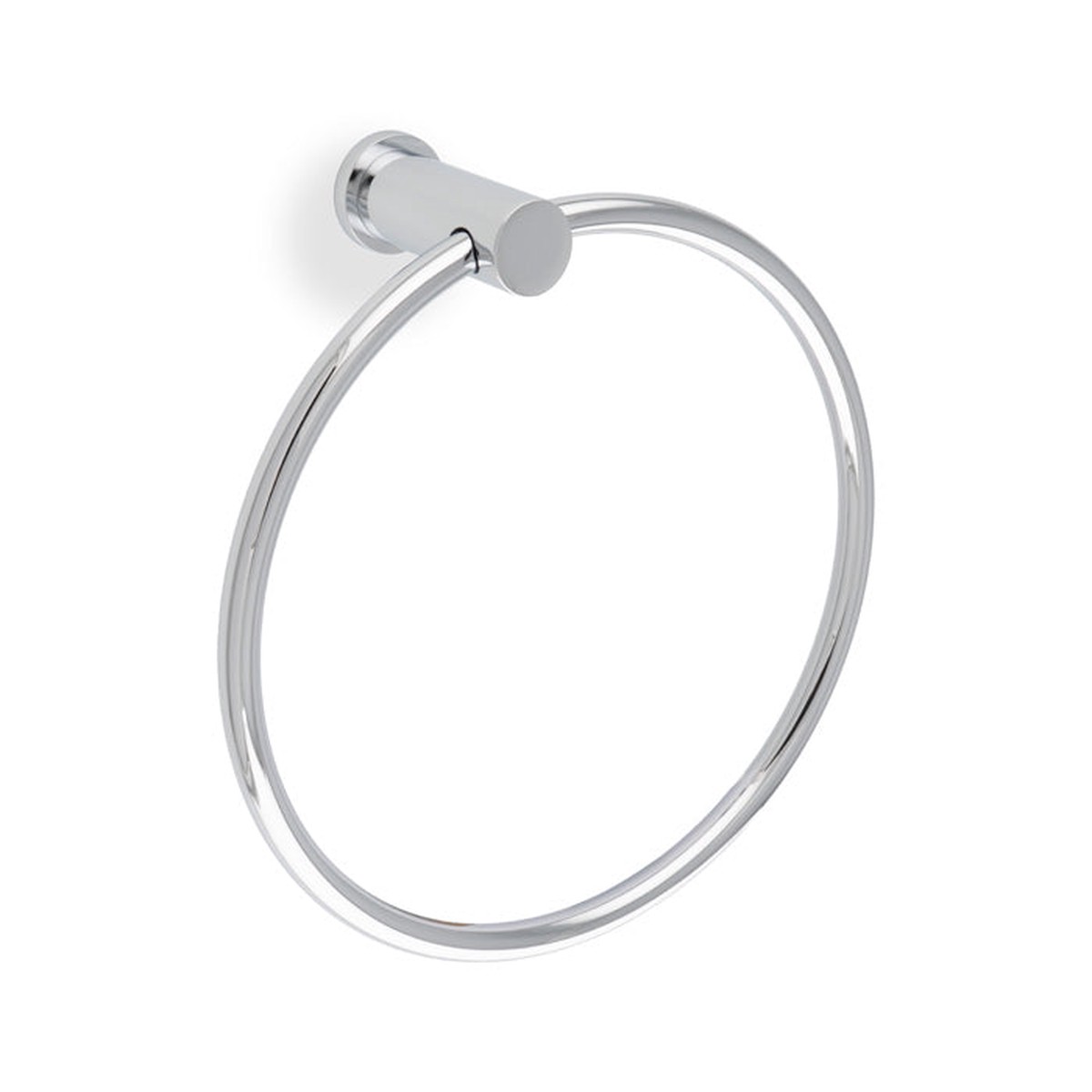 Alexander & Wilks - Brunel Plain Towel Ring-Polished Chrome