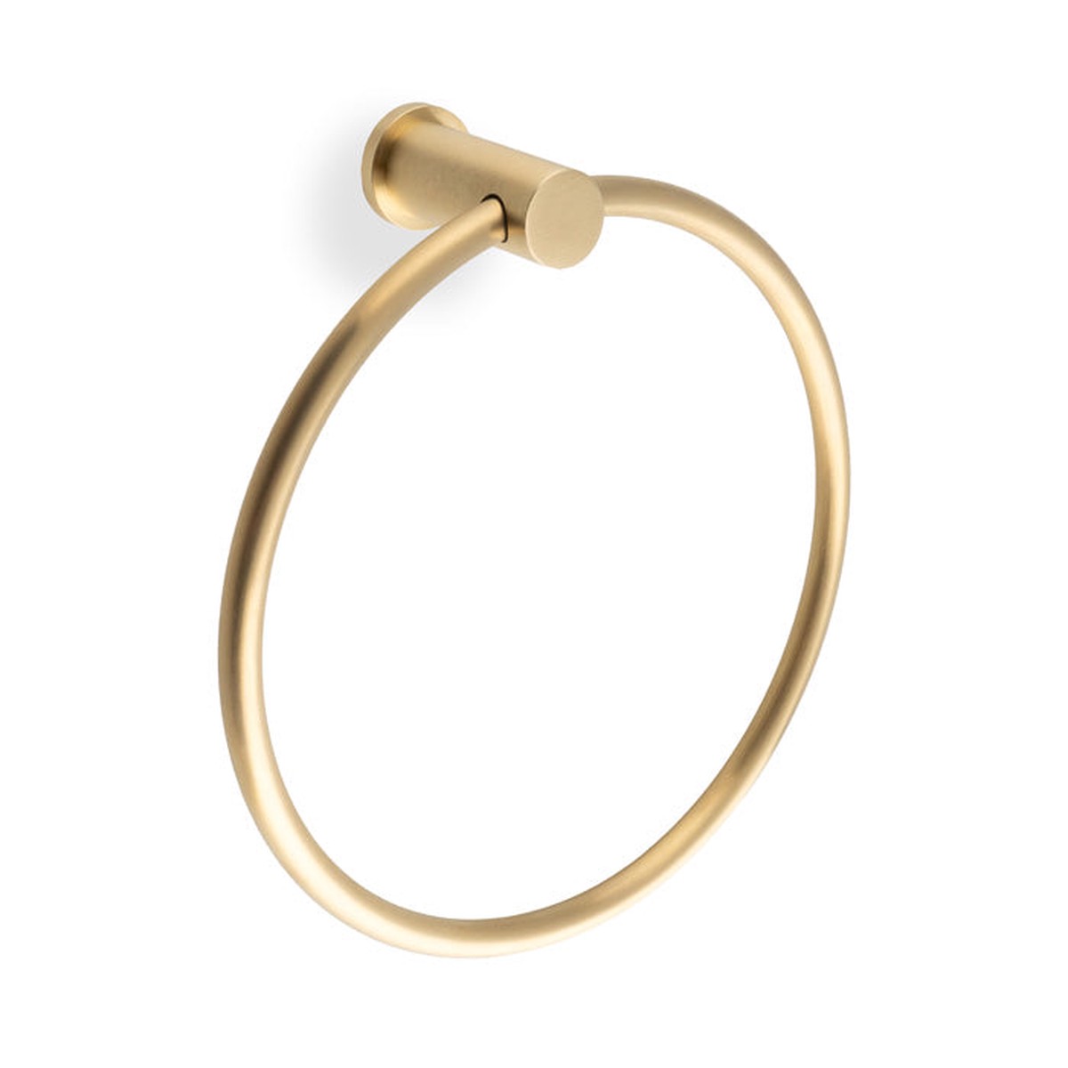 Alexander & Wilks - Brunel Plain Towel Ring-Satin Brass Pvd