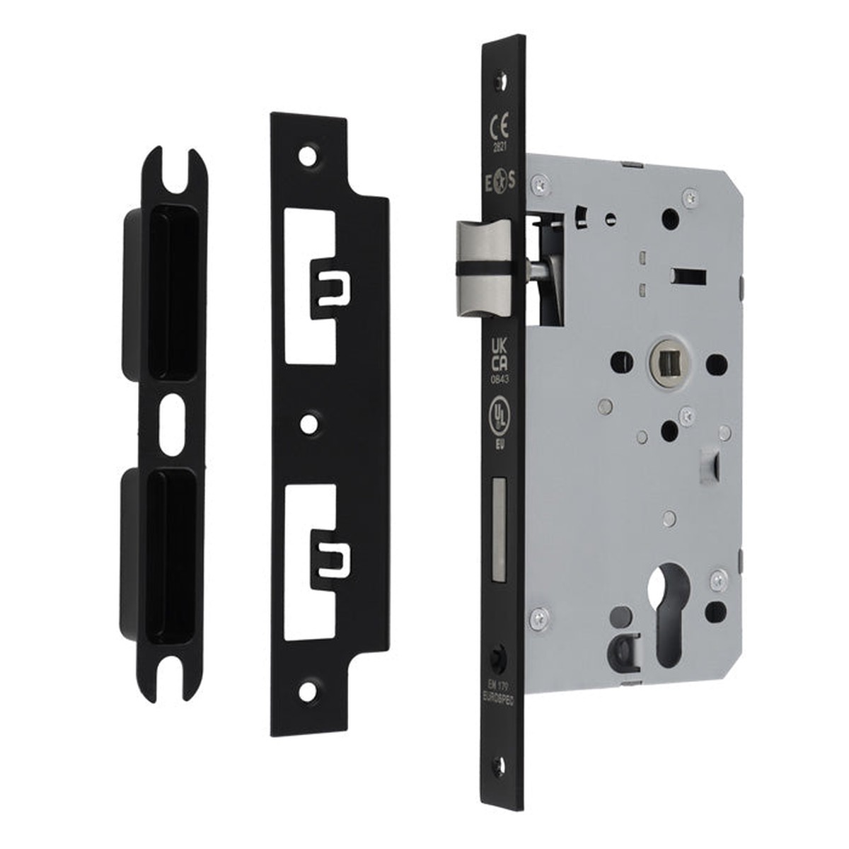 Eurospec - Din Euro Profile Escape Lock - Matt Black