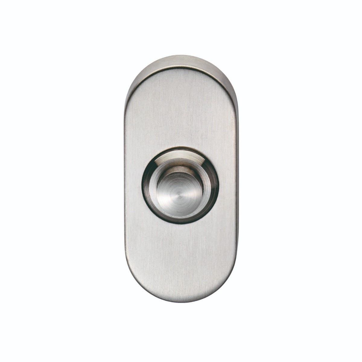 Eurospec - Oval Bell Push - Satin Stainless Steel