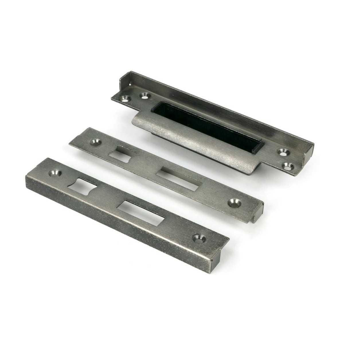 From The Anvil - 1/2" Rebate Kit for Sash Lock Pewter Patina