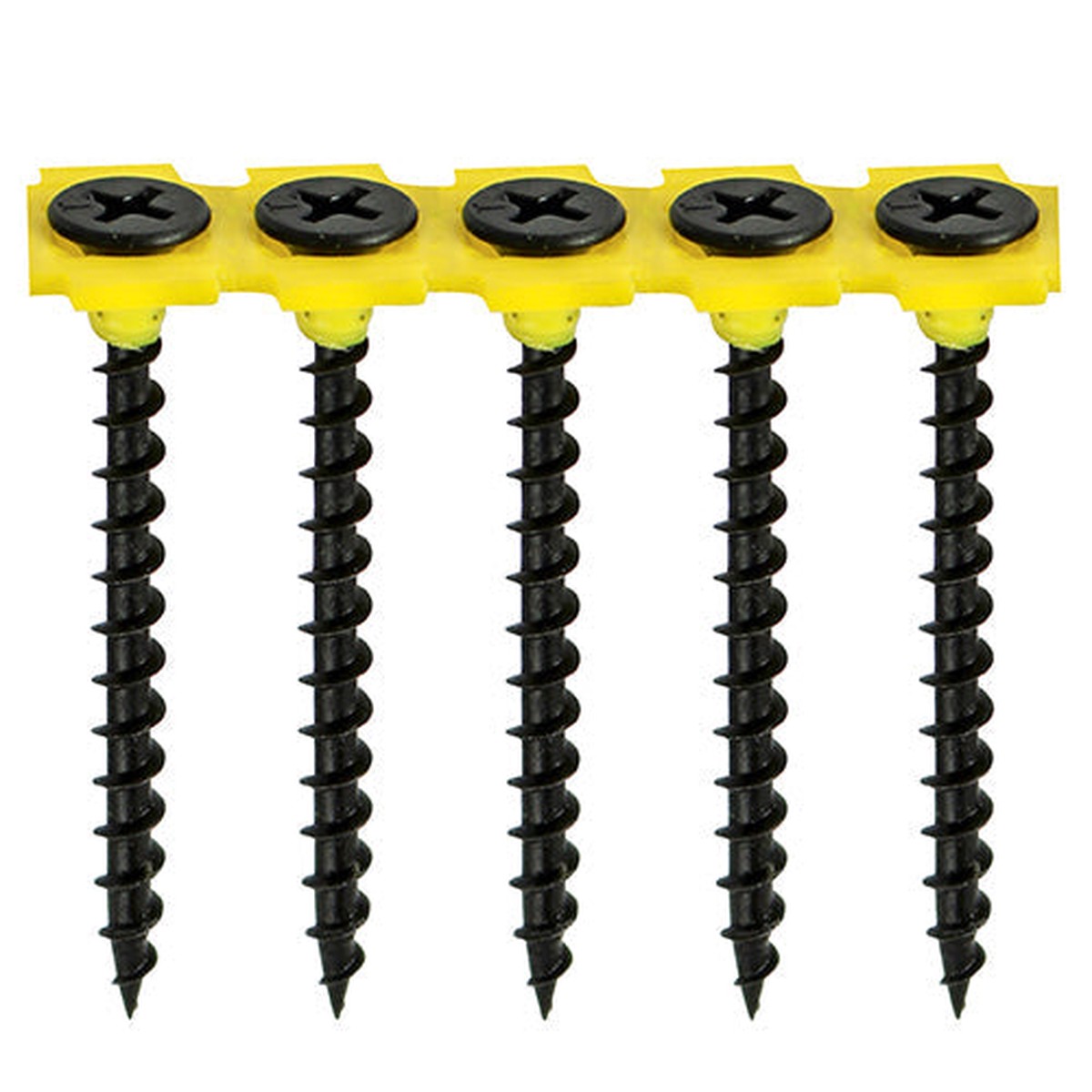 Timco - Collated Drywall Screws - PH - Bugle - Coarse Thread - Black 3.5 x 55mm - (800 PCS Tub)