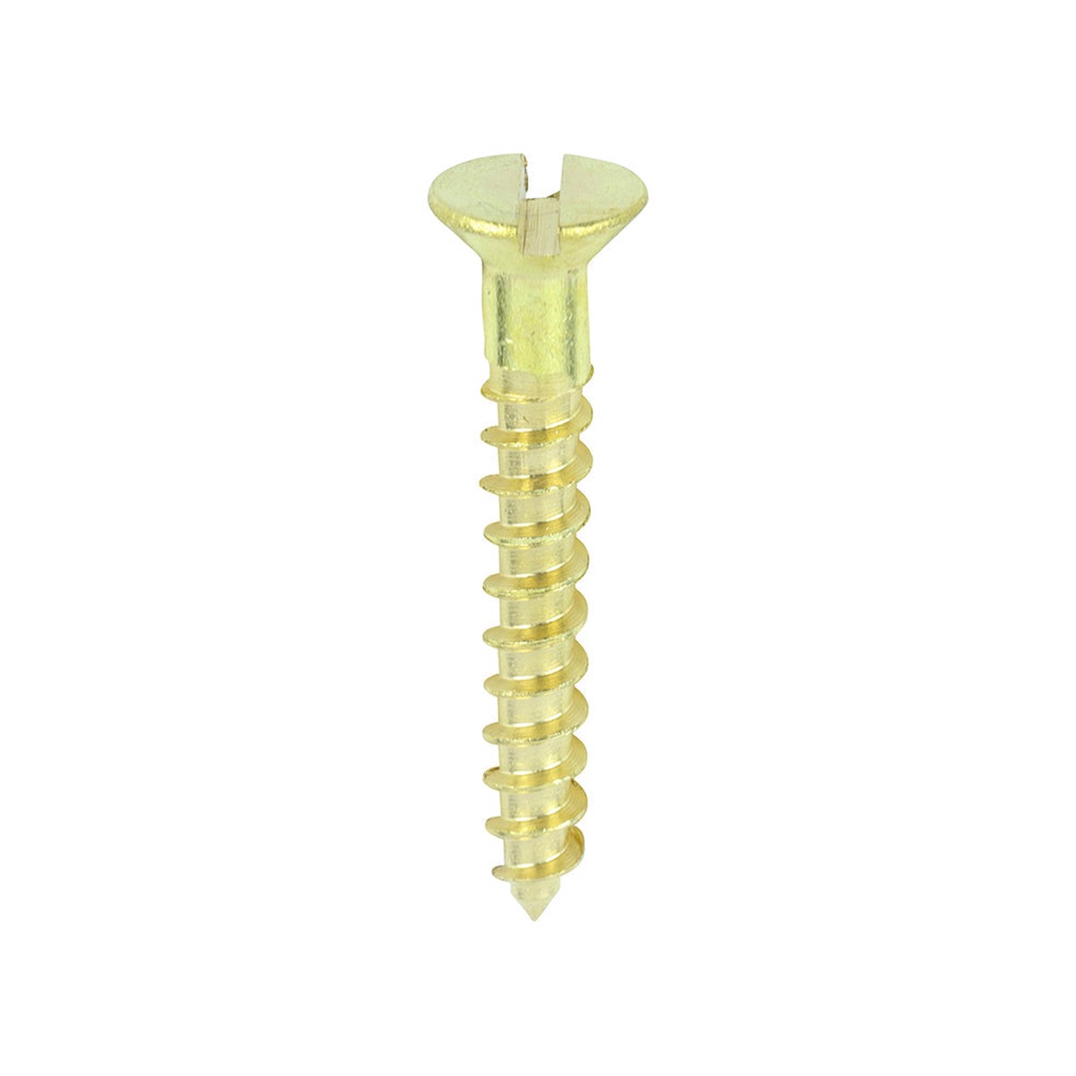 Timco - Solid Brass Timber Screws - SLOT - Countersunk 6 x 1" - (200 PCS Box)