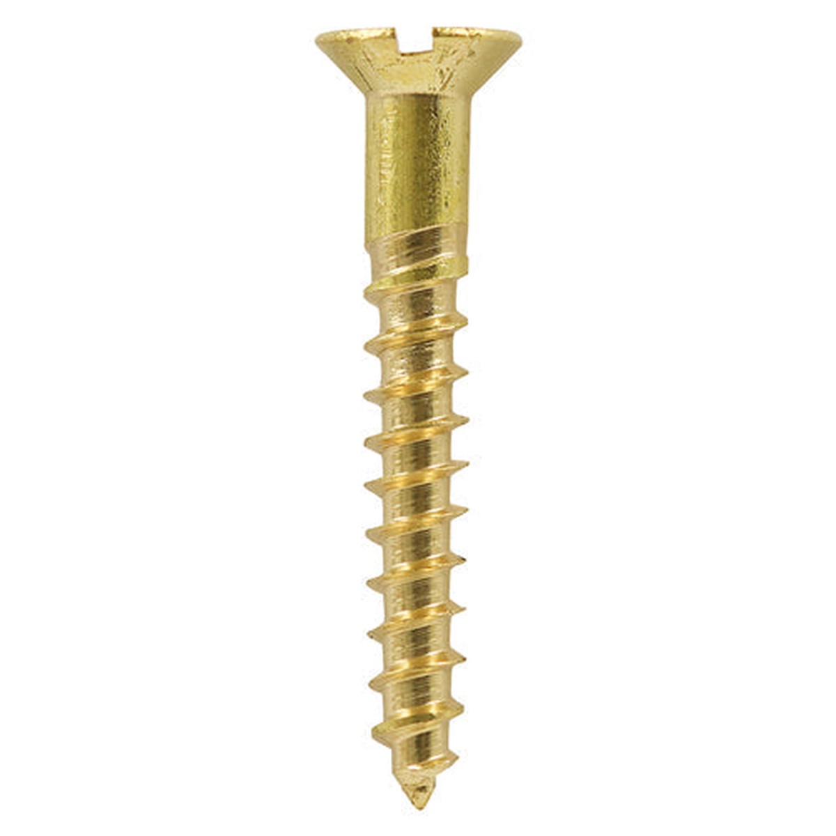 Timco - Solid Brass Timber Screws - SLOT - Countersunk 6 x 3/4" - (200 PCS Box)