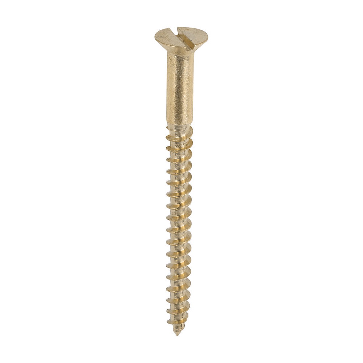 Timco - Solid Brass Timber Screws - SLOT - Countersunk 8 x 2" - (200 PCS Box)