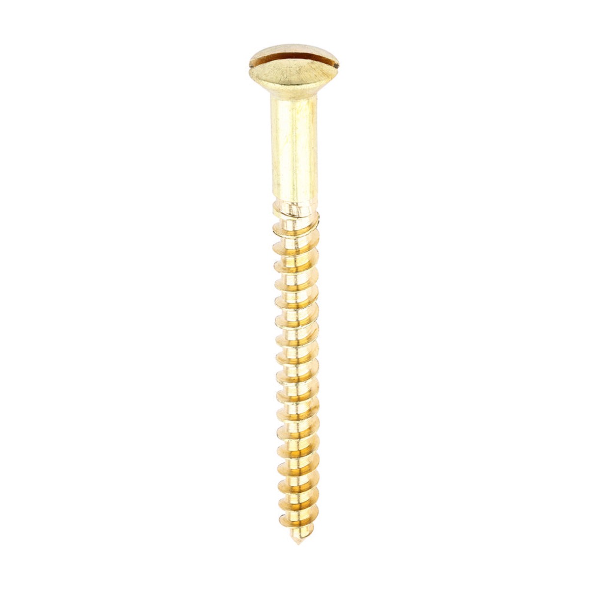 Timco - Solid Brass Timber Screws - SLOT - Raised Countersunk 8 x 2" - (200 PCS Box)